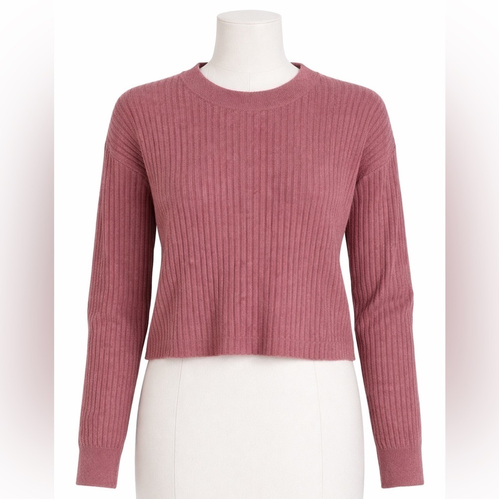 Madewell Ribbed Knit Sweater in Rust Like New XS